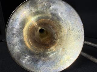 HENRY DISTIN MFG CO. TROMBONE 1867 MADE IN WILLIAMSPORT PA.
